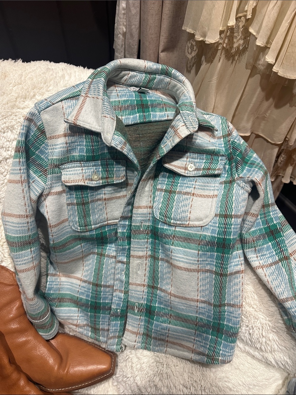 CrewCuts J. Crew Plaid flannel size 7 boys